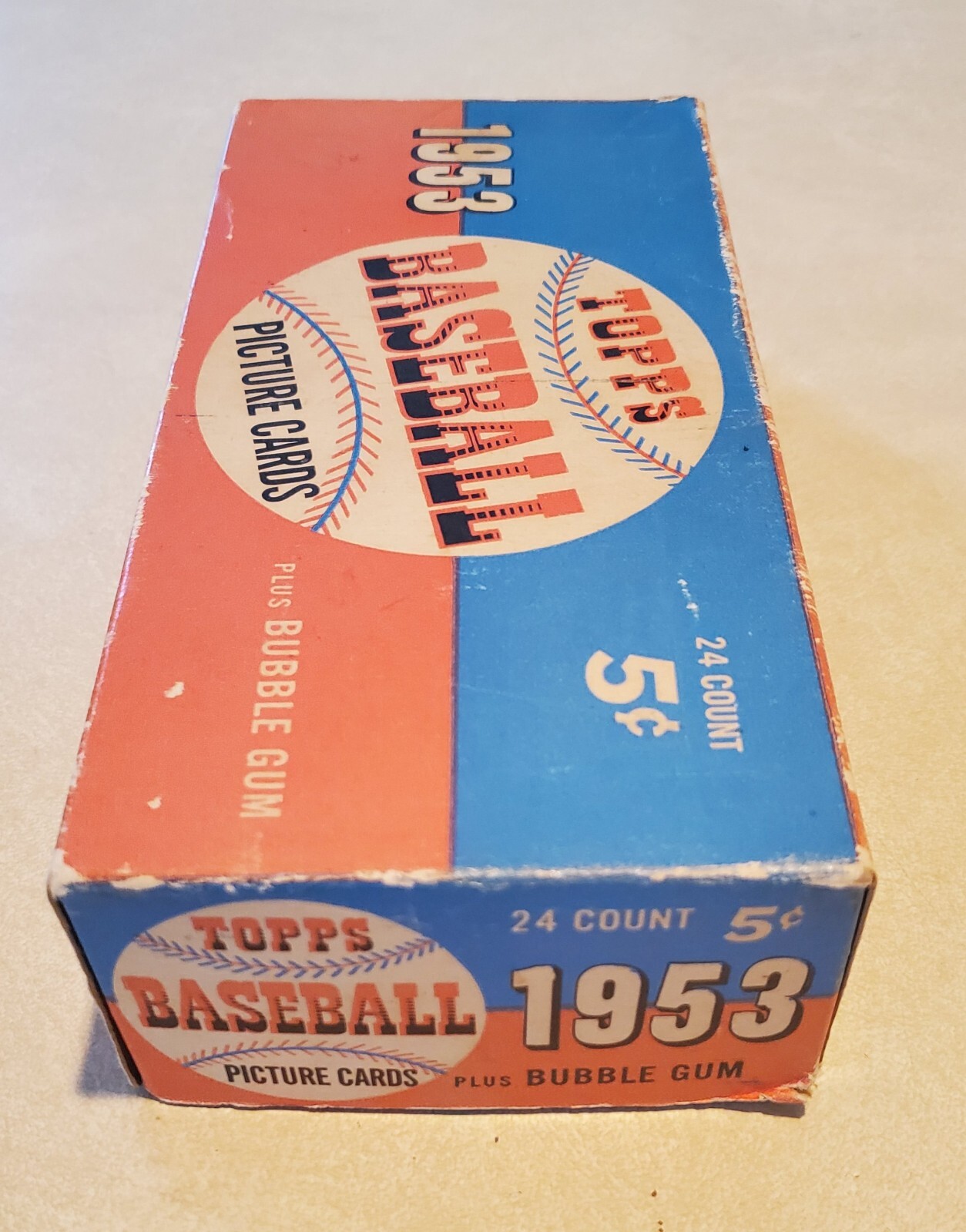 1953 Topps Baseball Card Set EMPTY Display Wax Pack Box 5 Cent STUNNING