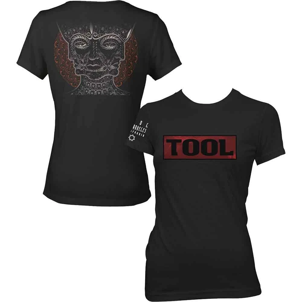 Official Tool Band 'Eyes Logo' Women's Skinny Fit T-Shirt - Black, Licensed Rock Tee