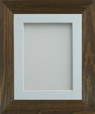 Brown Wooden Picture Frames Boston Range Traditional Frame With Photo Mount UK