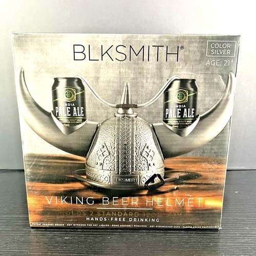 BLKSMITH Viking Trinkhelm Für Erwachsene – Verstellbar, Mit 2 Dosenhaltern & Strohhalm