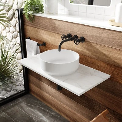 Bathroom Hudson Reed Vessel Sit-On Countertop Basin 350mm White Modern Sink