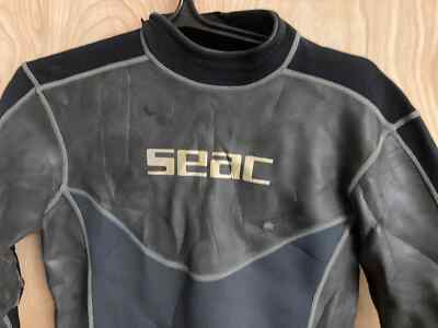 Seac Body Fit Wetsuit 1.5MM Back Zip Black/Grey Large
