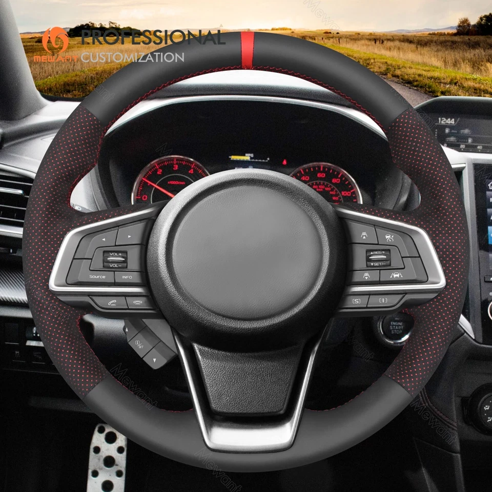 DIY Mesh Alcantara Steering Wheel Cover for Subaru Forester Outback Legacy 2019 Foto 3 de 4