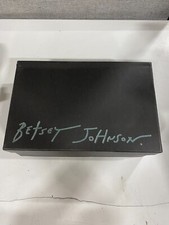 Betsey Johnson Navy Blue SB Mel Block Heel Rhinestone Evening Sandals 7