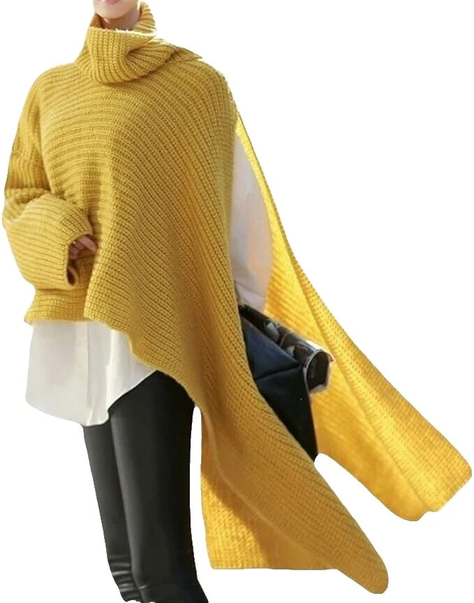 Cape Solid Sweaters for Women