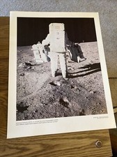 1969 NASA Apollo photo print Astronaut Edwin E Aldrin Jr Carries the Lunar...