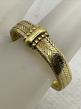 VINTAGE HANDMADE 18K Yellow Gold SNAKE Style Wedding Band Ring 5.5gr. Size 8.75
