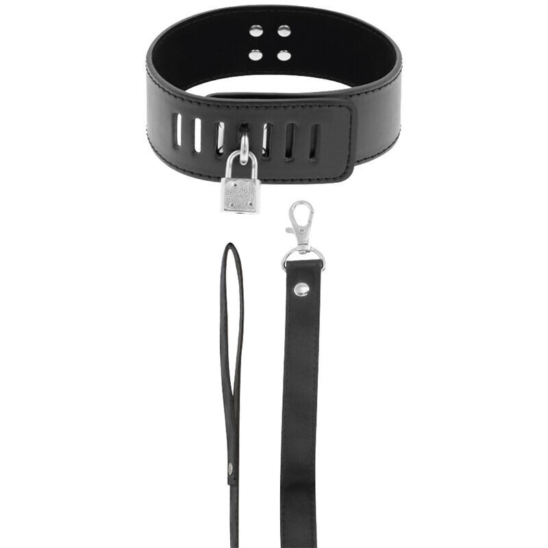 Collare con guinzaglio e lucchetto giochi schiavo sadomaso accessori bondage sex