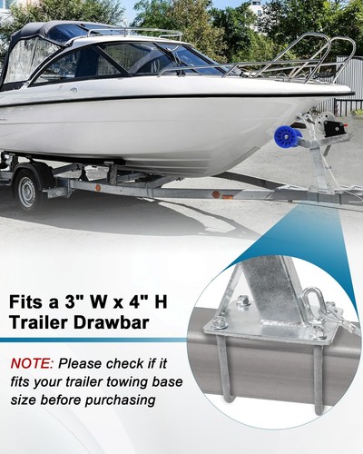 Adjustable Boat Trailer Winch Stand with Roller, Boat Trailer Winch Post, Fit... - Picture 3 of 7