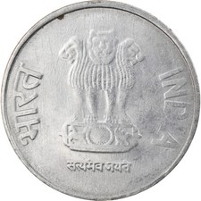 #746247 M&uuml;nze, INDIA-REPUBLIC, 2 Rupees, 2012, S+, Stainless Steel, KM:395
