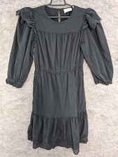 Universal Thread Goods Dress Womens Small Black Elastic Waist Lace Cottagecore