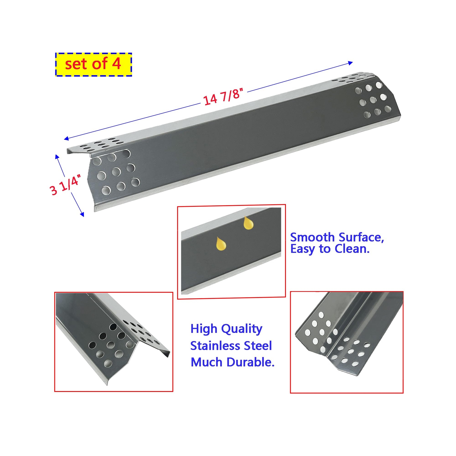 	Direct Store Parts Kit DG256 Replacement for Master Forge/Nexgrill 4‑Pack SS...