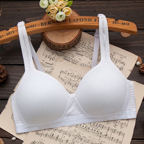 Soft Girl Cotton Thin Style Breathable Underwear Summer Bra Upholding Women - Picture 6 of 21