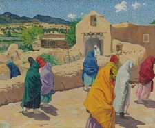 Walter Ufer : After the Chapel Hour : Archival Quality Art Print