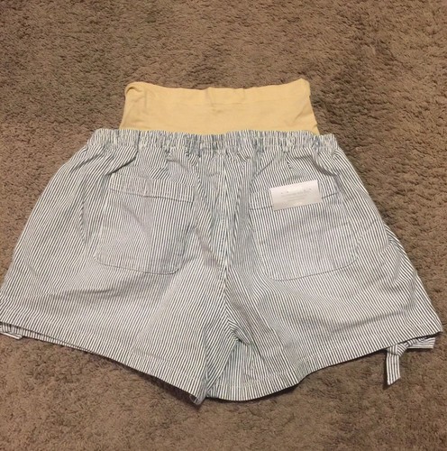 NWT! A:Glow Maternity Knot Hem Full Panel Striped Shorts - Size XXL - Picture 5 of 6