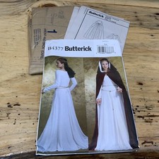 Butterick B4377 Misses Medieval Dress Cape Costume Pattern Sz 6 12 UNCUT