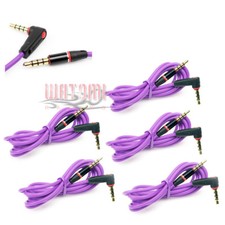 5X 3.5MM AUX L MALE AUDIO EXTENSION CABLE CORD PURPLE FOR GALAXY S4 NOTE 3 NEXUS