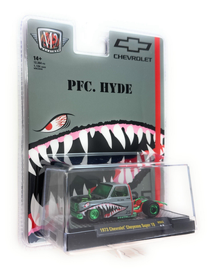 chase M2 1:64 1973 Chevrolet Cheyenne Super 10 “PFC. HYDE” Shark