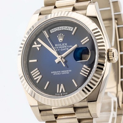Rolex DayDate 40 Ref. 228239 18K Weißgold Automatik Ombré Fullset 2025 40mm