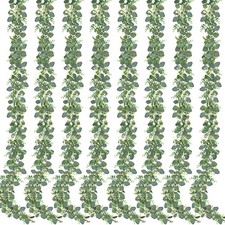 8 Pack Artificial Eucalyptus Garland Eucalyptus Leaves Vines Greenery Garland...