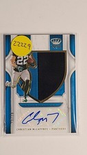 2019 Crown Royale Christian McCaffrey Silhouettes Patch Auto /10 SA47