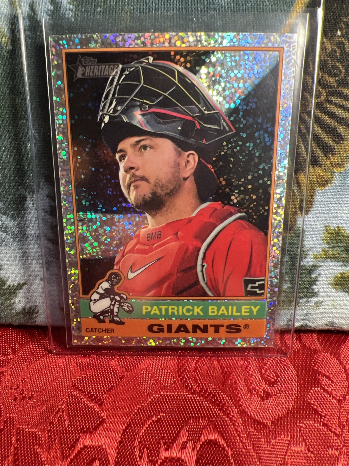 2025 Topps Heritage - Patrick Bailey #264 Chrome Silver Sparkle Refractor