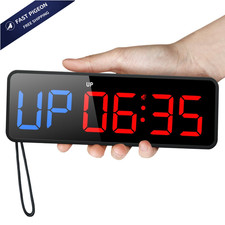 Acedeck Portable Gym Timer Clock: Fitness Digital Clock with Small, Black