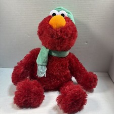 Rare Elmo Christmas Plush Teal Elmo Christmas Outfit Sesame Street Collectible