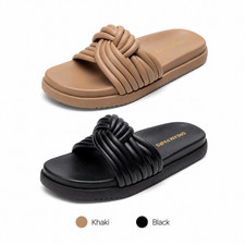 Women Slide Sandals Flat Sandals Summer Beach Walking Sandals