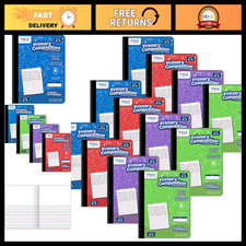 Primary Composition Books 12 Pack, K-2 Ruled Journals, 100 Sheets, Assorted Colo