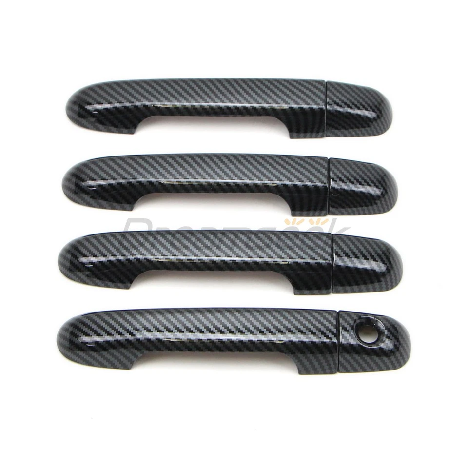 4x Cubierta de manija de puerta lateral para Hyundai Elantra 2006-2010 moldura estilo fibra de carbono Foto 4 de 4