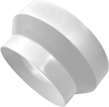 125mm to 100mm Duct Reducer Pipe Connector for Extractor Fans and Ventilation