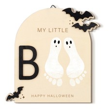 Beeveer Baby 1st DIY Halloween Footprint Art Boo Sign,Halloween Classic Woo...