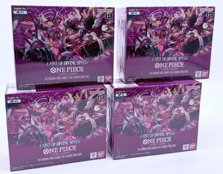 Lot of (4) One Piece TCG OP 11 EN A Fist Of Divine Speed Booster Boxes SEALED