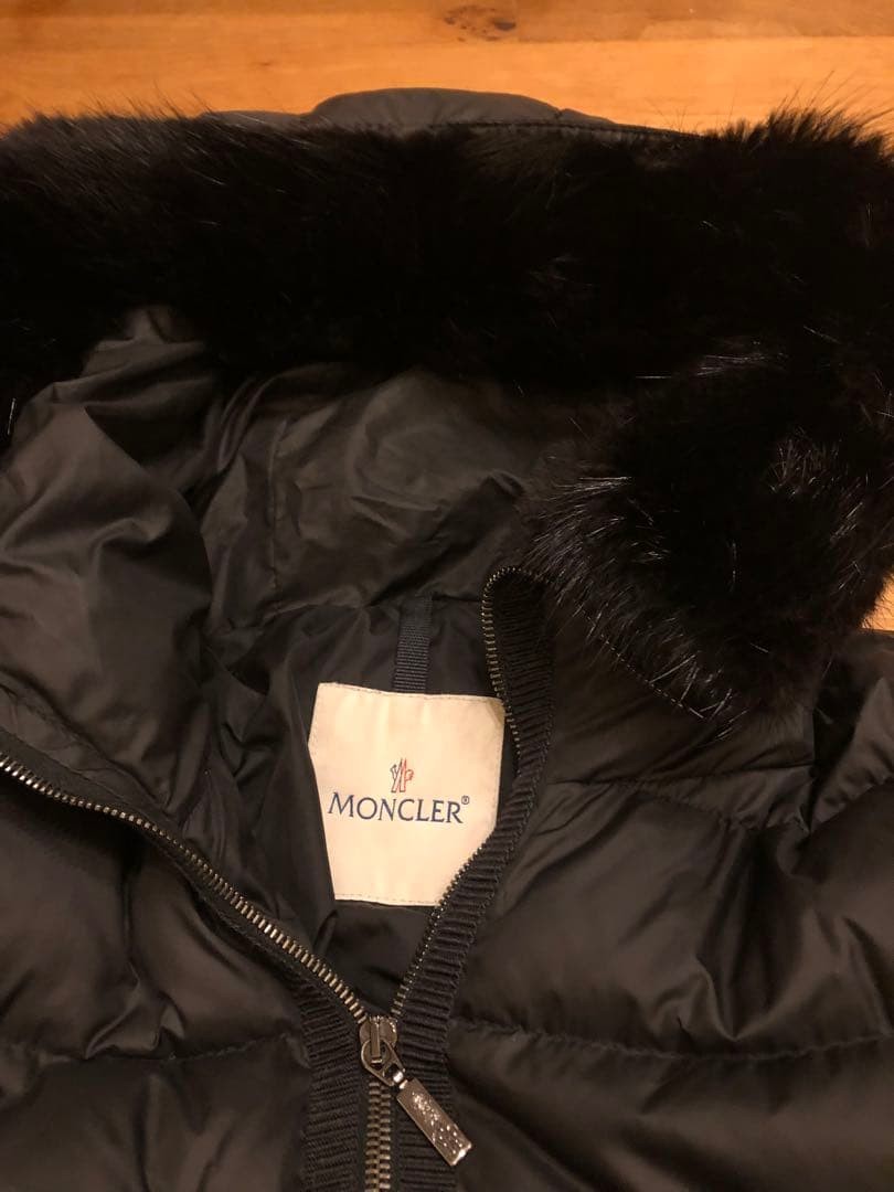 Moncler Good Condition Long Down Coat Black 1 Women's Beaver Fur image 3