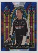 2020 Panini Prizm Stained Glass Red & Blue Hyper Prizm Brad Keselowski #64 2s1
