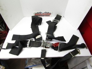 3" Black 5 Point Seat Belts Demo Derby Atv Simpson RJS