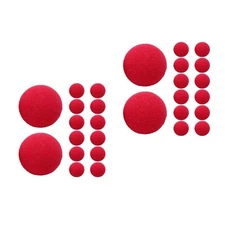 Set of 2 Red Rubber Clown Nose Cosplay Accessories Party Decoration