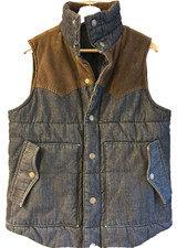 Levi's Men's Reversible Corduroy Denim Western Vest Sm EUC Y2K