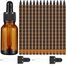 Tanlade 200 Pack 15ml Dark Dropper Bottles 1/2 oz Glass Dropper Bottles Brown...