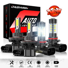 For Ford F150 2004-2009 6000K LED Headlight Hi/Lo + Fog Light Bulbs Combo 4x