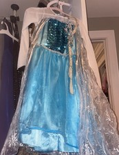 Elsa FROZEN Costume Altered To A Size Girls 4-6 Dress 3 Hair Braids crown