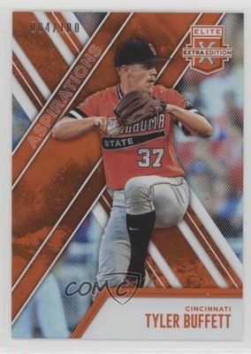 2017 Panini Elite Extra Edition Aspirations Orange 84/100 Tyler Buffett #72 y0i