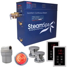 SteamSpa RYT1200 Royal 12 KW QuickStart Steam Bath Generator - Chrome