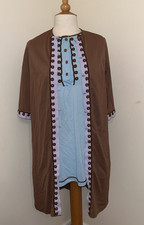 1970s Warners Mini Nightgown Top Robe 2 Pc Set Nylon Vtg Medium Pastel Brown