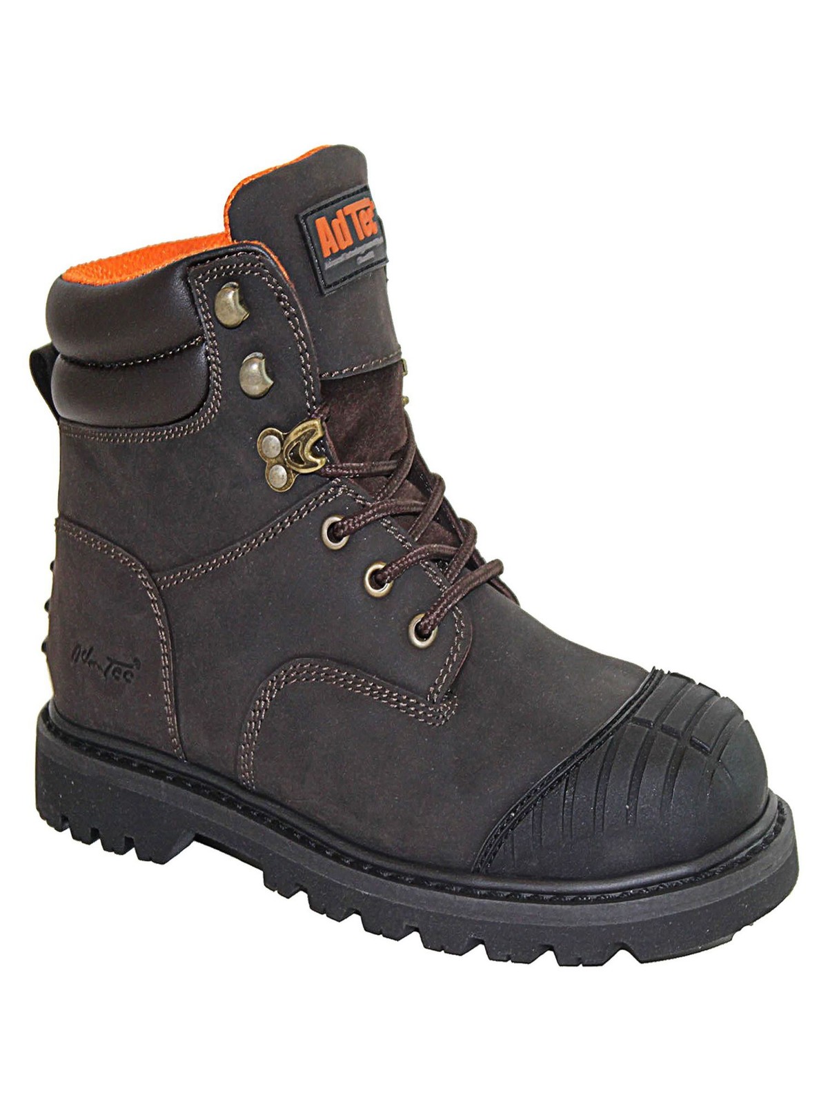 Мужская коричневая резиновая шапочка ADTEC из промасленной кожи, ботинки из стальной кожи, обувь 8,5 Вт