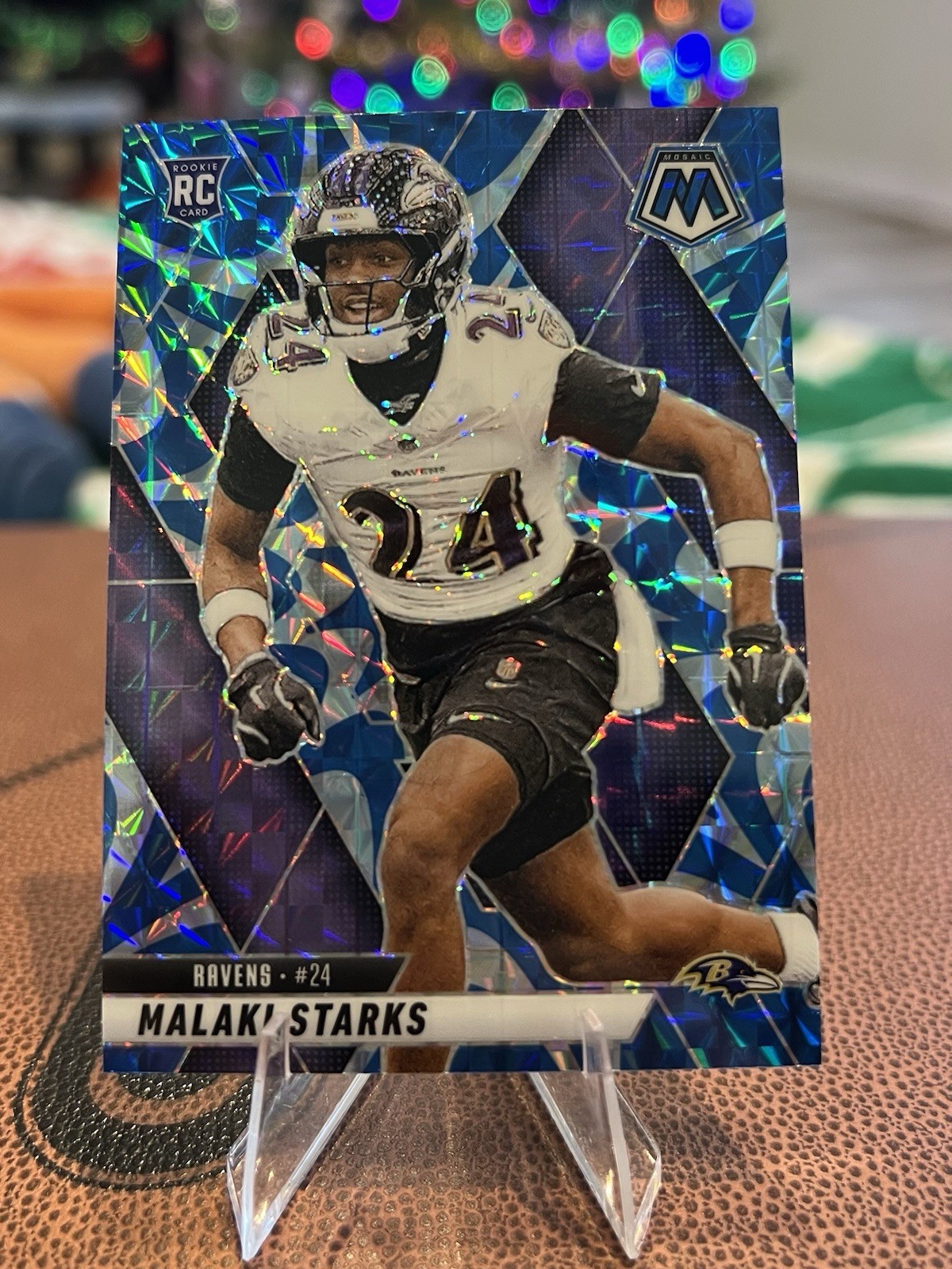 2025 Panini Mosaic Malaki Starks RC Reactive Blue Prizm #347