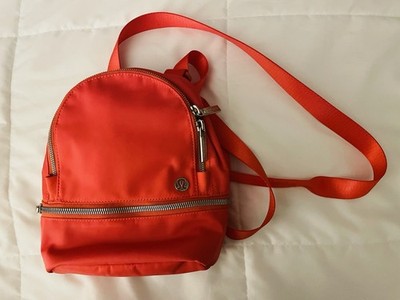 lululemon athletica Bright Red Backpack Lululemon Red Mini Backpack with Zipper Accents, Pockets  main image 4