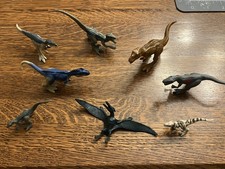 Jurassic World Mini Action Mattel Dinosaurs Rubber Figurines 2   Lot of 8 
