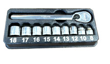 New Snap-on 38 Drive 210rafm 12-point Low Profile Socket Set 8 - 18 Mm Unused New Snap-on 38 Drive 210rafm 12-point Low Profile Socket Set 8 - 18 Mm Unused